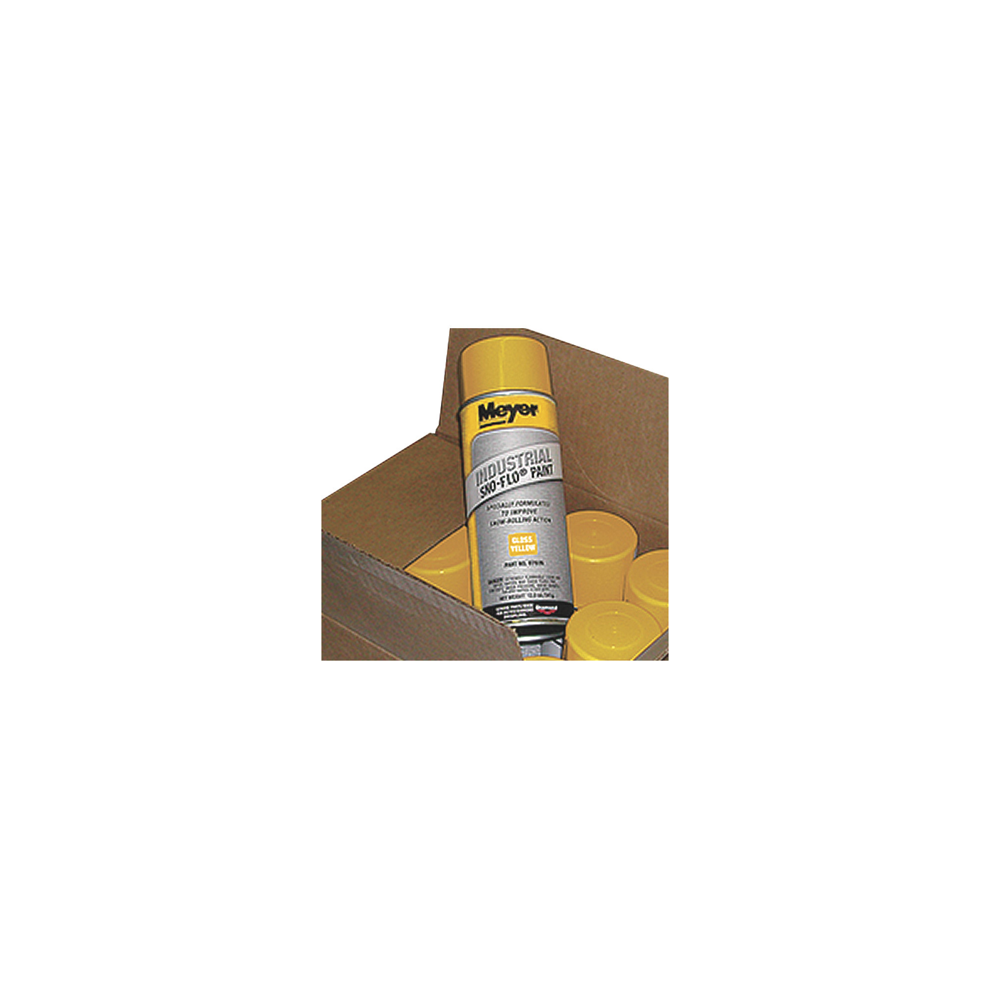 Meyer Sno Flo Paint, Yellow, 12 Cans, Model# 08677